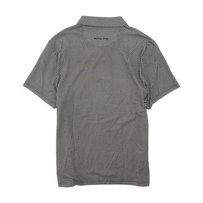 Black Abstract Short Sleeve Polo