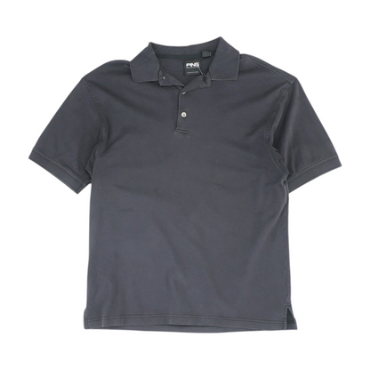 Black Solid Short Sleeve Polo