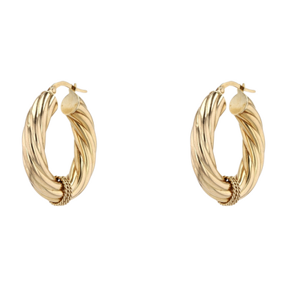 14K Yellow Gold Hoop Earrings