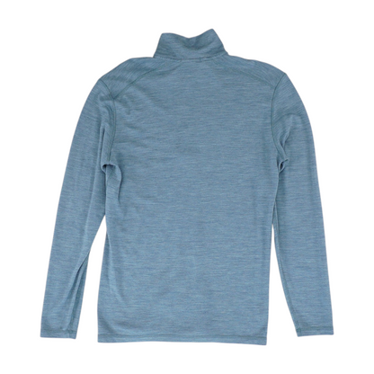 Blue Solid 1/4 Zip Pullover