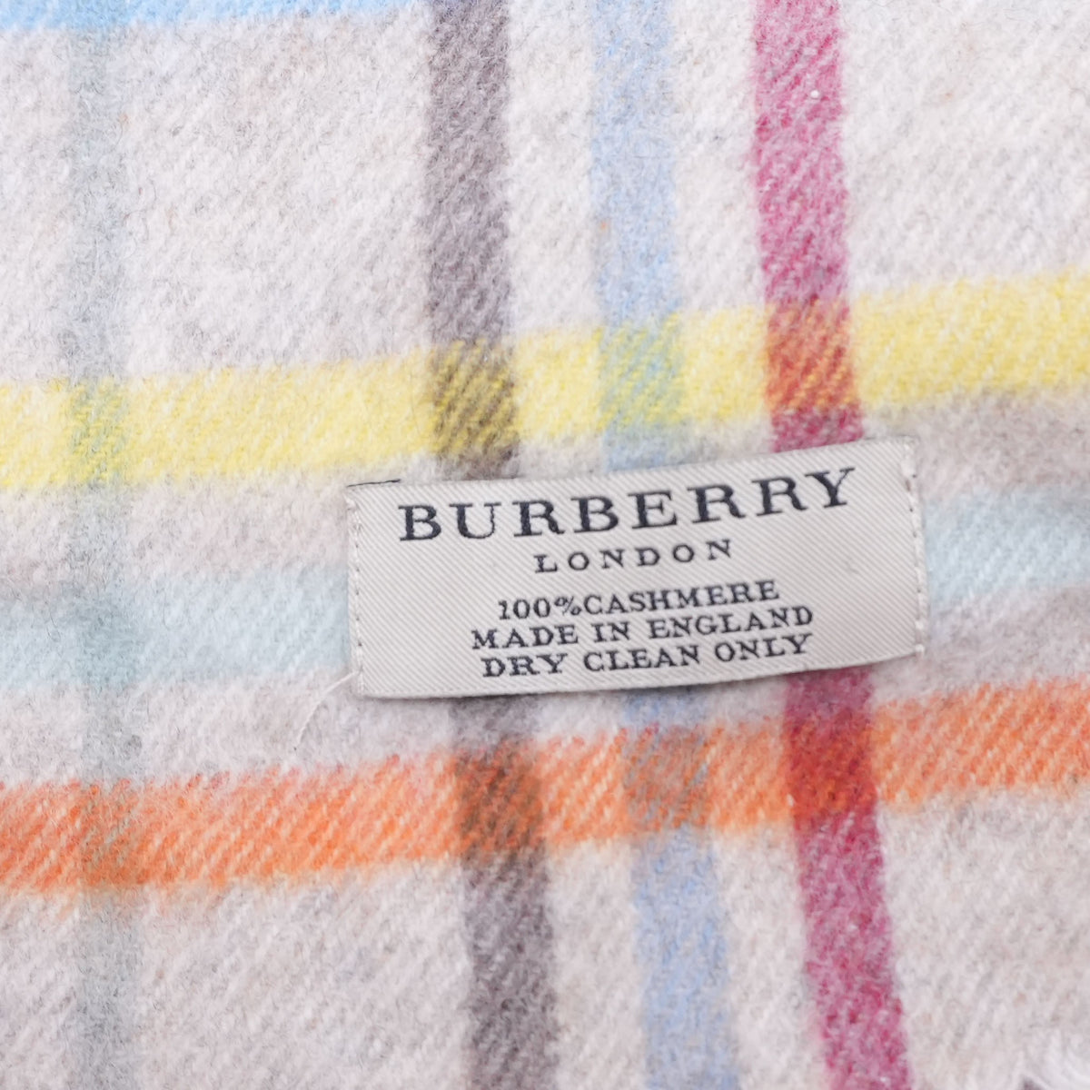 Multicolor Windowpane Check Cashmere Scarf