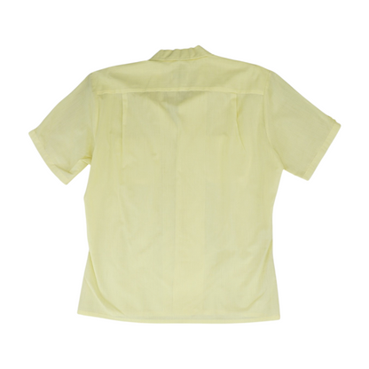 Yellow Solid Short Sleeve Button Down