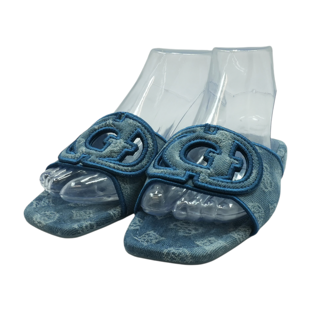 Blue Flat Sandals