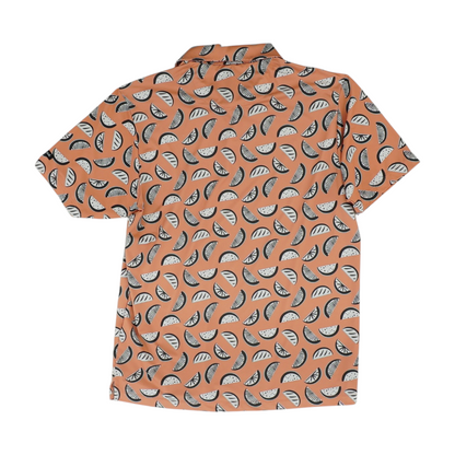 Peach Graphic Short Sleeve Polo