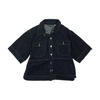 Blue Solid Denim Jacket
