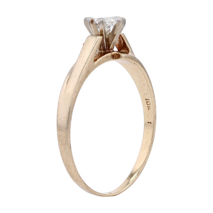 1/10 ctw 10K Yellow Gold Diamond Engagement Ring