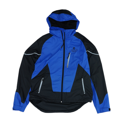 Blue Color Block Rain Jacket