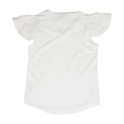 White Solid Sleeveless Blouse