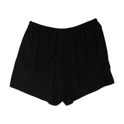 Black Solid Knit Shorts