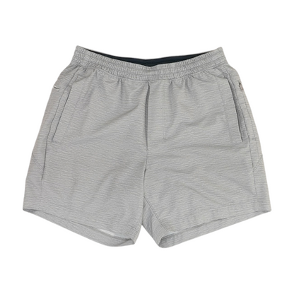 Gray Striped Active Shorts