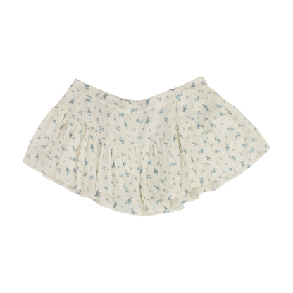 White Floral Mini Skort