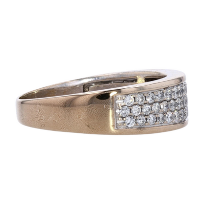 1 1/3 ctw 10K Two-Tone Gold Diamond Band