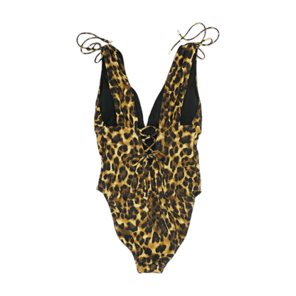 Black Animal Print One-Piece