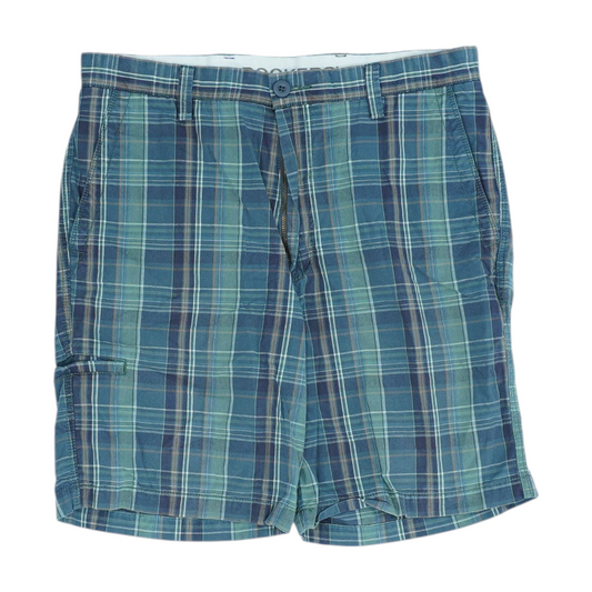 Green Plaid Chino Shorts
