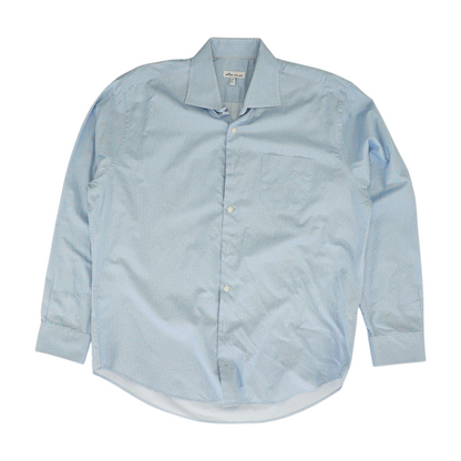 Blue Print Long Sleeve Button Down