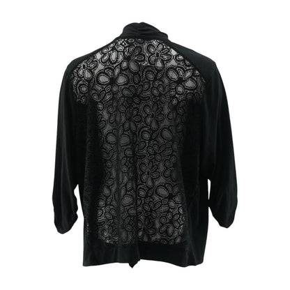 Black Solid Cardigan Sweater