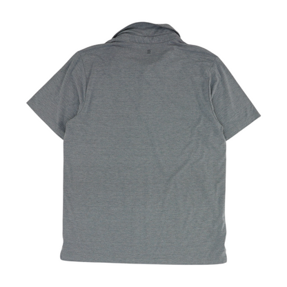 Blue Solid Short Sleeve Polo