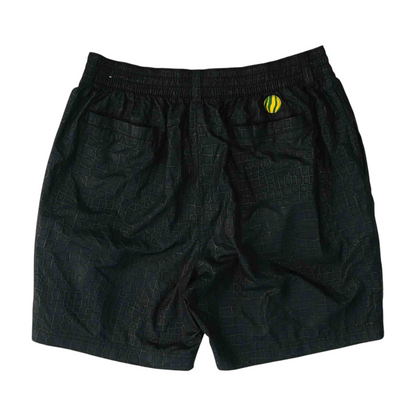 Black Animal Print Active Shorts