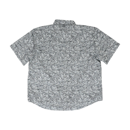 Gray Print Outdoor Button Down