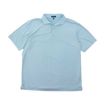Blue Striped Short Sleeve Polo
