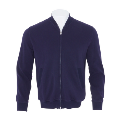 Navy Cotton Full-Zip Cardigan Sweatshirt