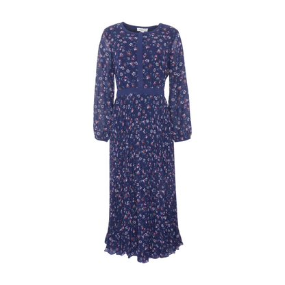 Navy Floral Midi Dress