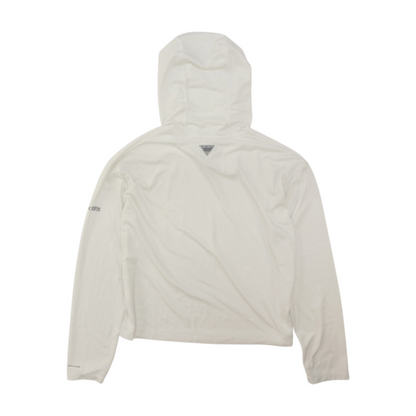 White Solid Hoodie Pullover