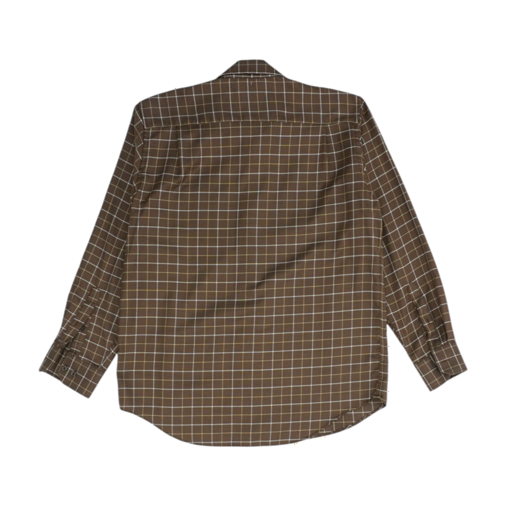 Brown Check Long Sleeve Button Down