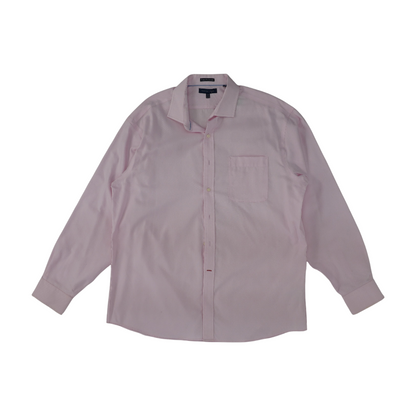 Pink Solid Long Sleeve Button Down