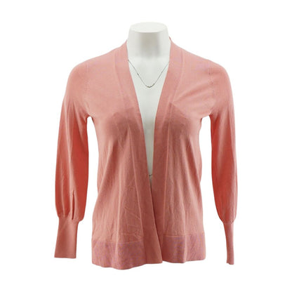 Pink Solid Cardigan Sweater