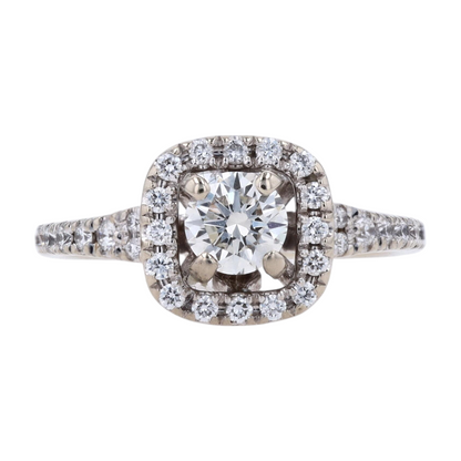 1/2 ctw 14K White Gold Diamond Engagement Ring