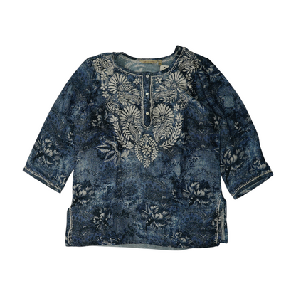 Blue Floral Blouse