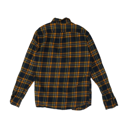Navy Plaid Flannel Button Down