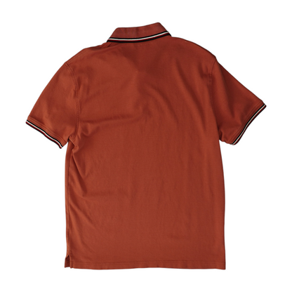 Red Solid Short Sleeve Polo