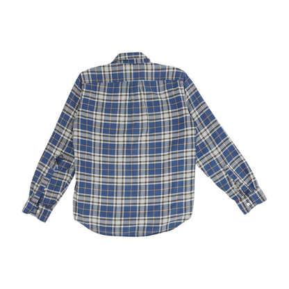 Blue Plaid Long Sleeve Button Down