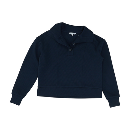 Navy Solid 1/4 Zip Pullover
