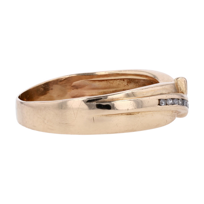 14K Yellow Gold Diamond Band Ring