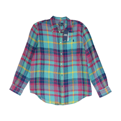 Multi Plaid Long Sleeve Button Down