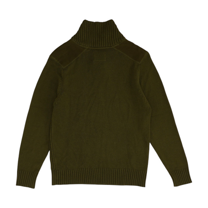 Green Solid Pullover Sweater