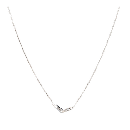 Sterling Silver Diamond Pendant Necklace