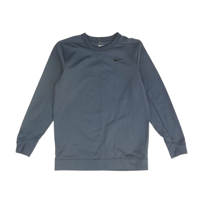 Blue Solid Sweatshirt Pullover