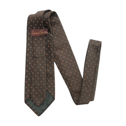 Brown Print Neck Tie