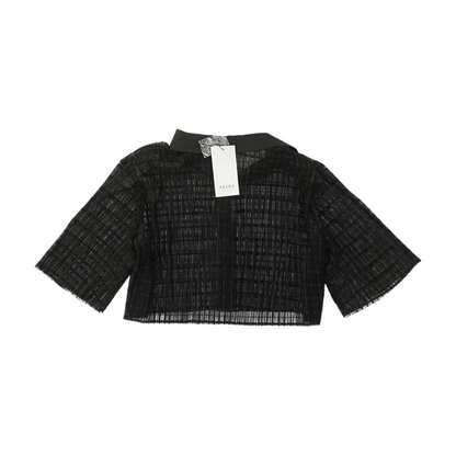 Black Check Button Down