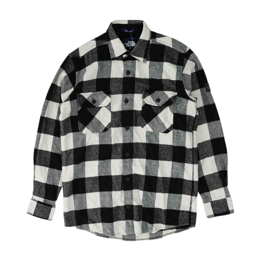 Black Check Flannel Button Down