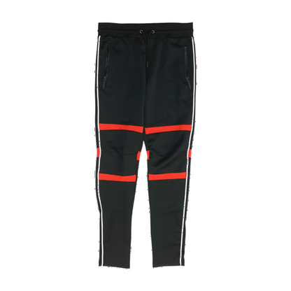 Black Color Block Regular Pants
