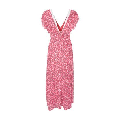 Pink Floral Midi Dress