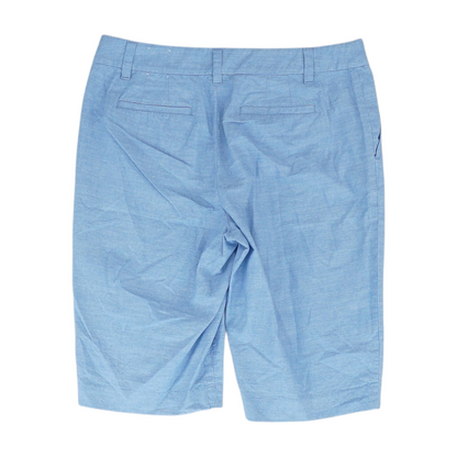 Blue Solid Chino Shorts