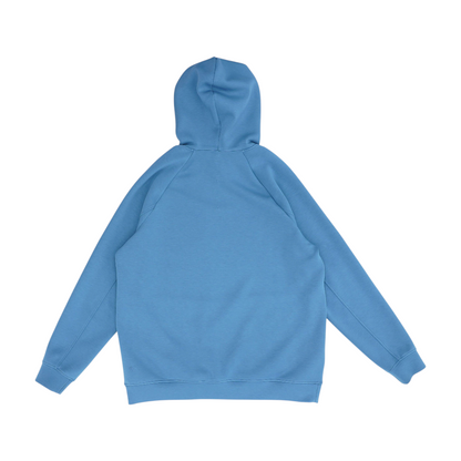 Blue Solid Hoodie Pullover