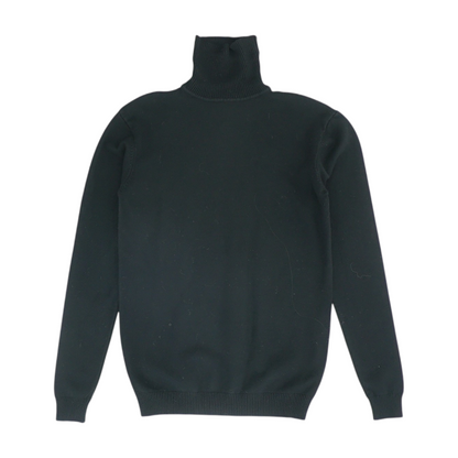 Black Solid Pullover Sweater