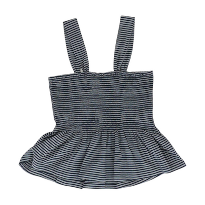 Navy Striped Blouse
